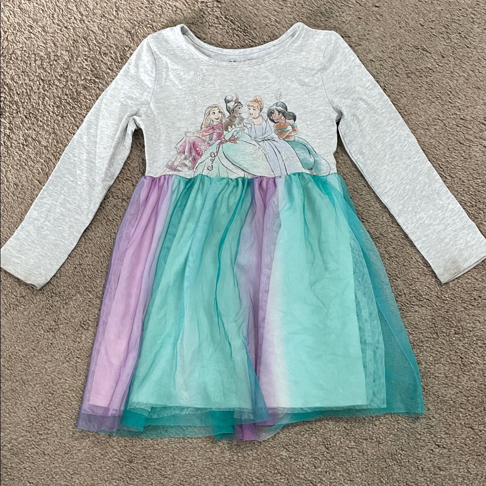 Walmart Girls' Princess Long Sleeve Dress - Multicolor